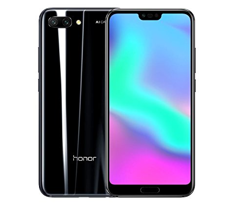 Huawei Honor 10-128GB, Dual Camera 24MP+16MP, 4GB RAM, LTE Factory Unlocked Smartphone - International Version (Black)