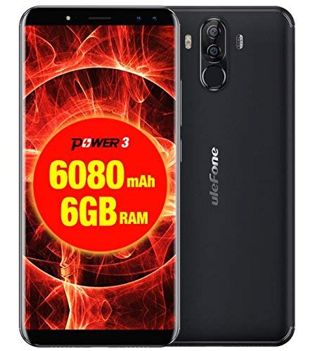 Ulefone Power 3 Cell Phone 6.0 inch 18:9 FHD P23 Octa Core 6GB RAM 64GB ROM Smartphone 21MP Quad Camera Face ID 4G Mobile Phone