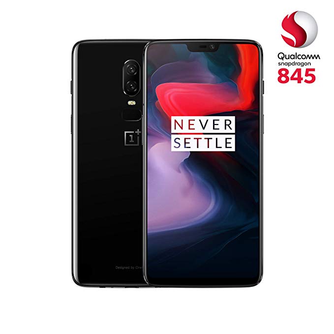 OnePlus 6 A6003 Dual-SIM (64GB Storage | 6GB RAM) Factory Unlocked 4G Smartphone (Mirror Black) - International Version / No Warranty