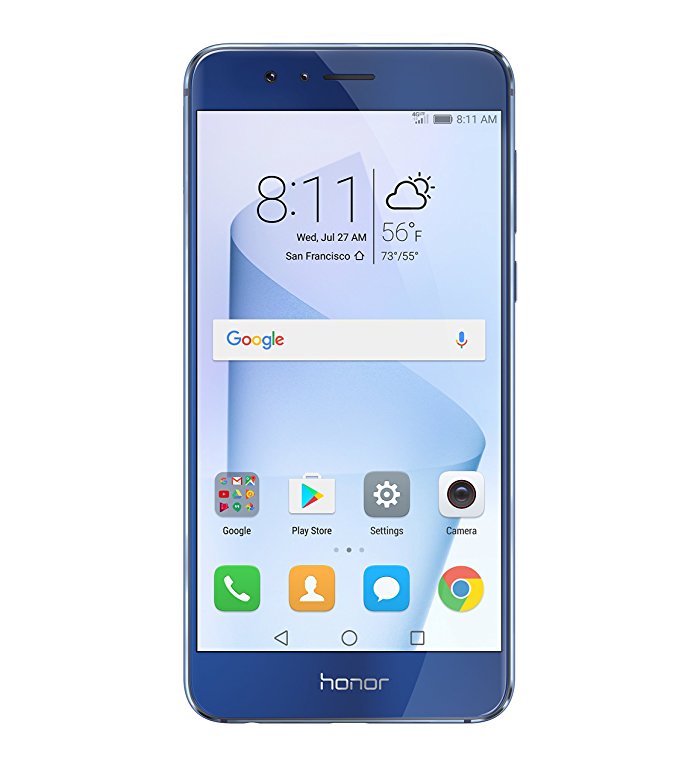 Huawei Honor 8 Unlocked Smartphone 32 GB Dual Camera - US Warranty (Sapphire Blue)