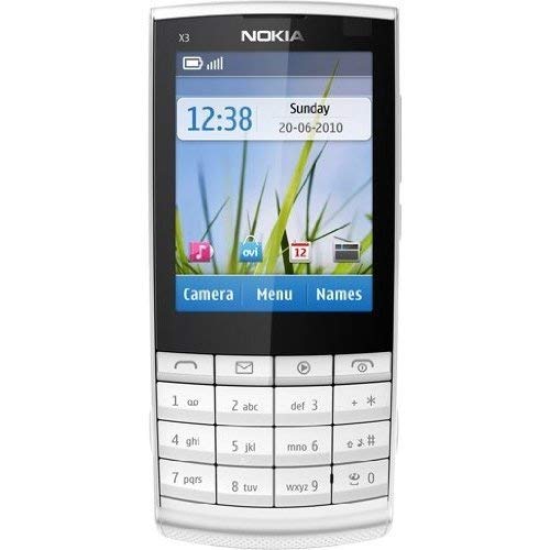 Nokia Touch and Type X3-02 White Silver WiFi Unlocked 3G Cell Phone