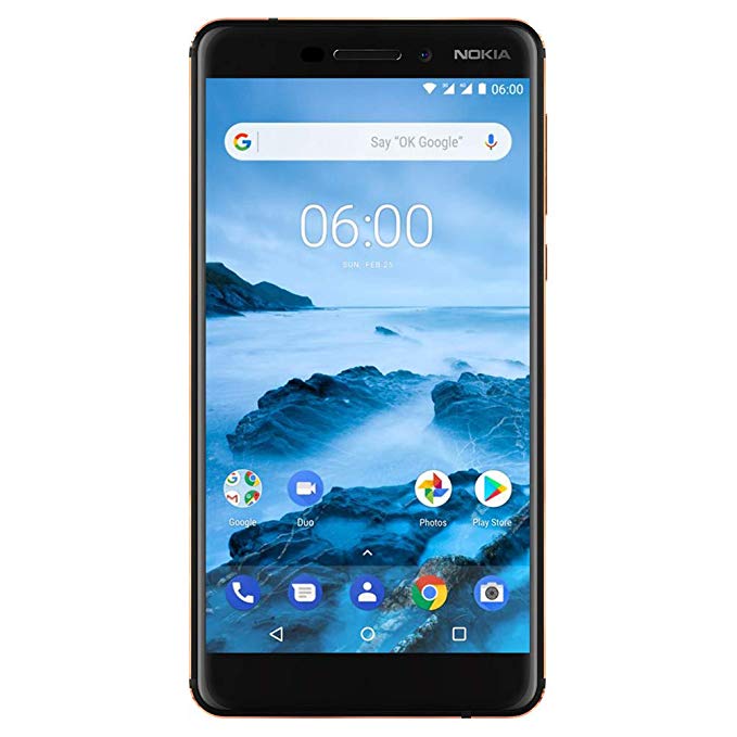 Nokia 6.1 (2018) - Android One (Oreo) - 32 GB - Dual SIM Unlocked Smartphone (AT&T/T-Mobile/MetroPCS/Cricket/H2O) - 5.5