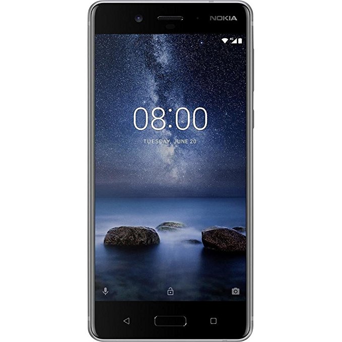 Nokia 8 64GB Single-SIM Android Factory Unlocked 4G/LTE Smartphone (Silver) - International Version