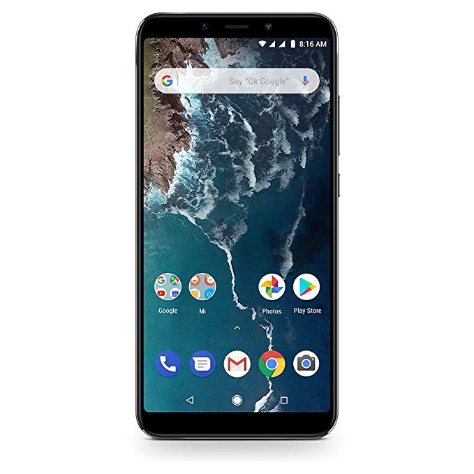 Xiaomi Mi A2 64GB + 4GB RAM, Dual Camera, LTE AndroidOne Smartphone - International Global Version (Black)