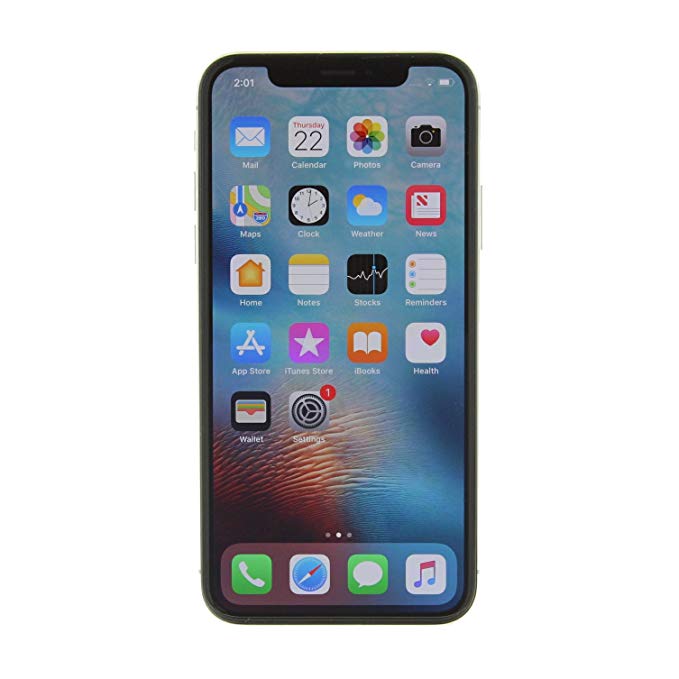 Apple iPhone X, GSM Unlocked, 64GB - Silver (Refurbished)