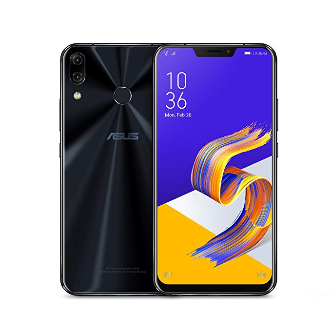 ASUS ZenFone 5Z (ZS620KL-S845-6G64G) - 6.2” FHD+ 2160x1080 display - 6GB RAM - 64GB storage - LTE Unlocked Dual SIM Cell Phone - US Warranty - Midnight Blue