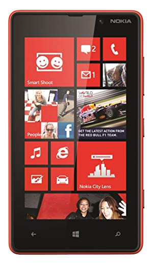 Nokia Lumia 820 Red Factory Unlocked 8GB 4G LTE 800 / 900 / 1800 / 2100 / 2600…